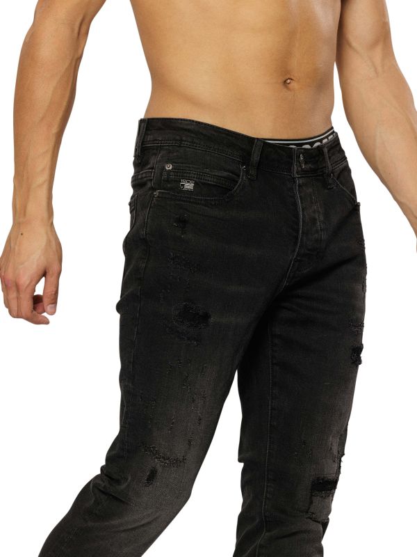 ג’ינס MARTIN שחור משופשף לגברים
