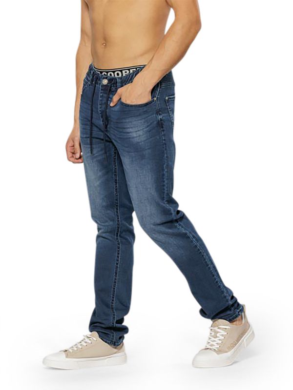 מכנסי ג’ינס JOGG ROOK כחול כהה עם שרוך לגברים