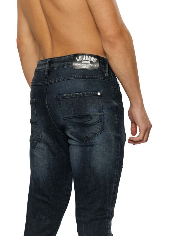 מכנסי ג’ינס SLIM MARTIN שחור-כחול לגברים