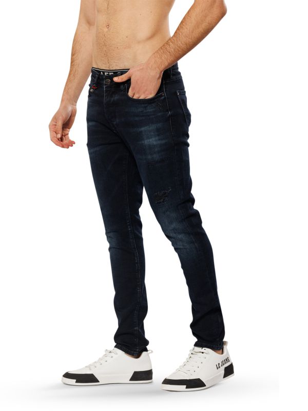 מכנסי ג’ינס SLIM MARTIN שחור-כחול לגברים