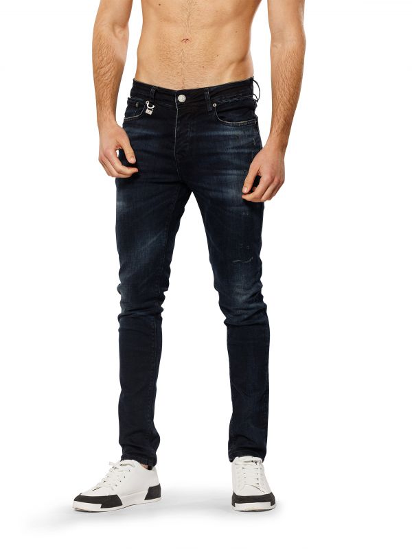 מכנסי ג’ינס SLIM MARTIN שחור-כחול לגברים