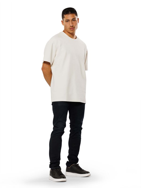 מכנסי ג’ינס ROOK בצבע שחור חלק לגברים