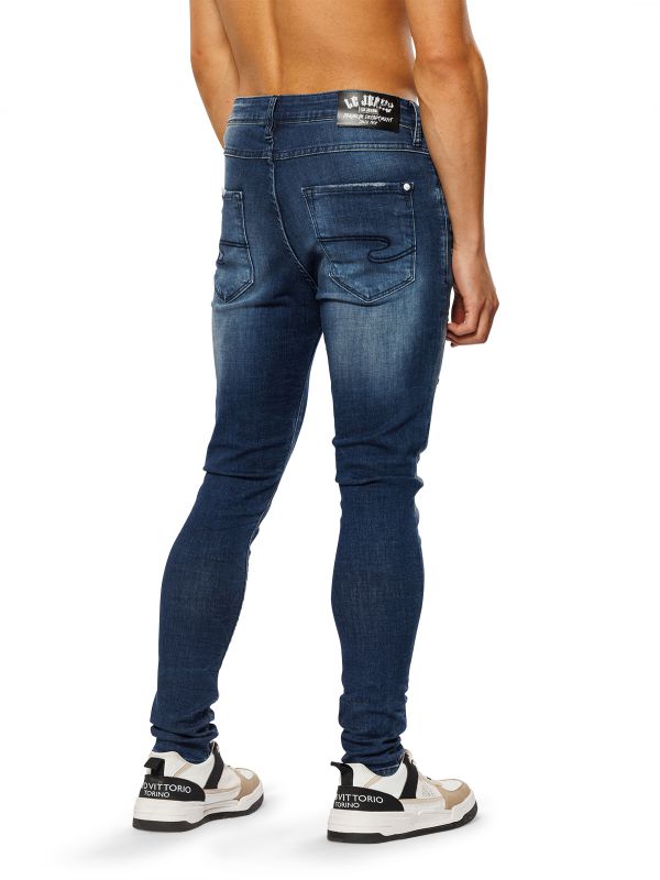 מכנסי ג’ינס SLIM MARTIN כחול עם קרעים לגברים