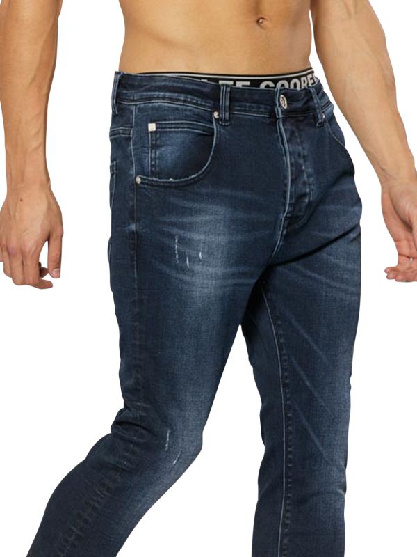 מכנסי ג’ינס COLIN כחול- שחור לגברים