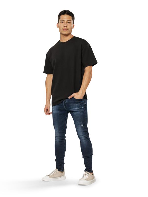 מכנסי ג’ינס COLIN כחול- שחור לגברים