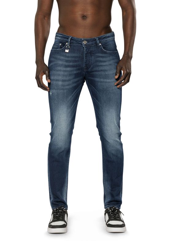 מכנסי ג’ינס MARTIN בצבע כחול משופשף לגברים