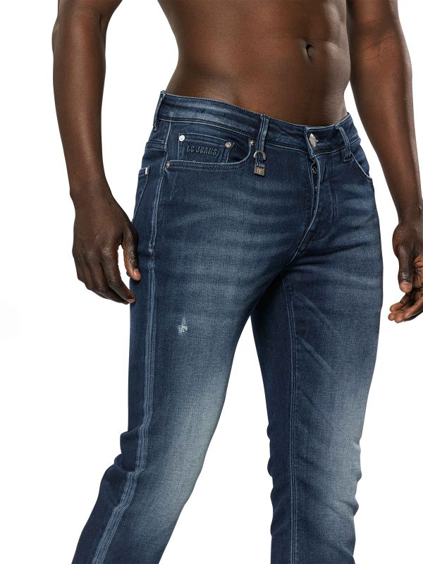 מכנסי ג’ינס MARTIN בצבע כחול משופשף לגברים