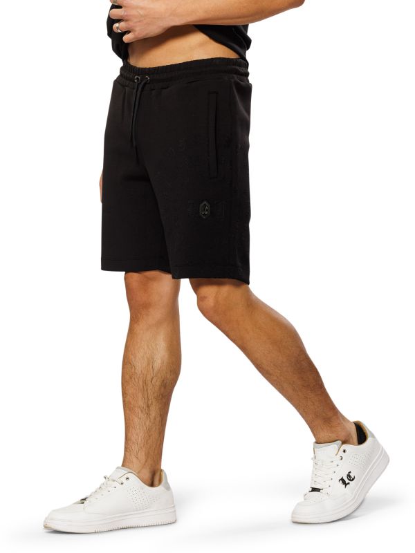 מכנסיים קצרים עם שרוך והדפס CIRCLE לגברים