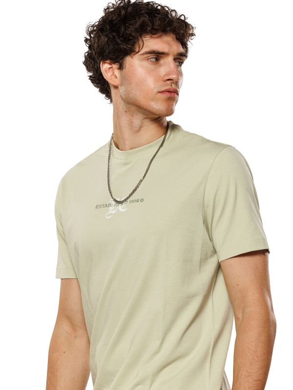 טי שירט קצרה לגברים עם הדפס