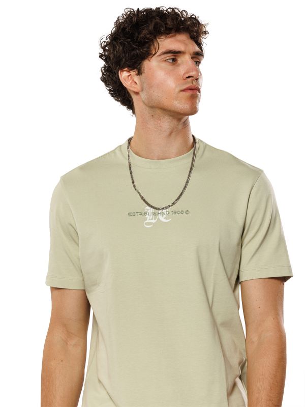 טי שירט קצרה לגברים עם הדפס