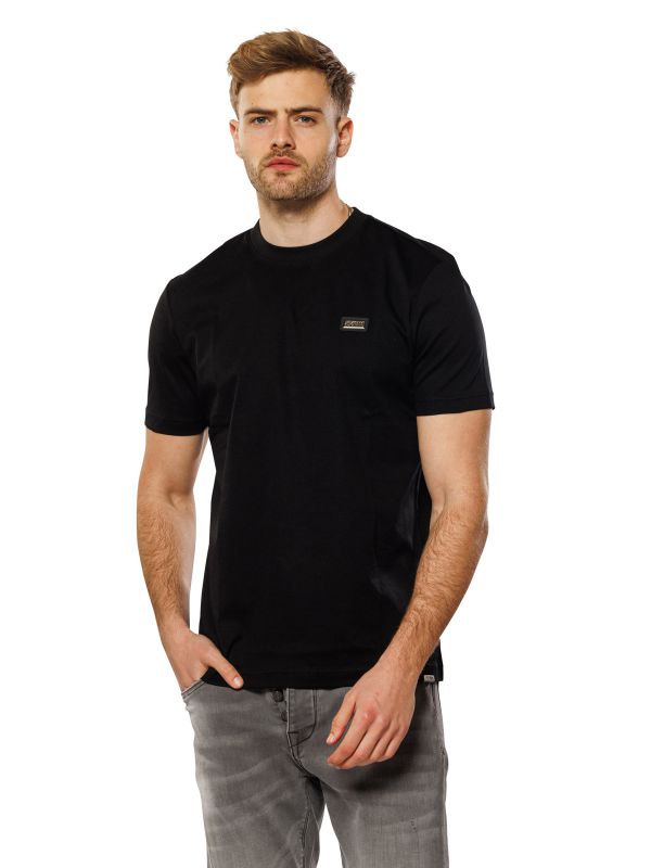 טי שירט עם תווית לגברים SLIM FIT