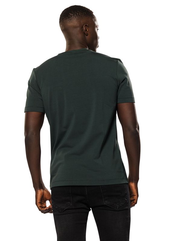 טי שירט עם הדפס קטן לגברים SLIM FIT