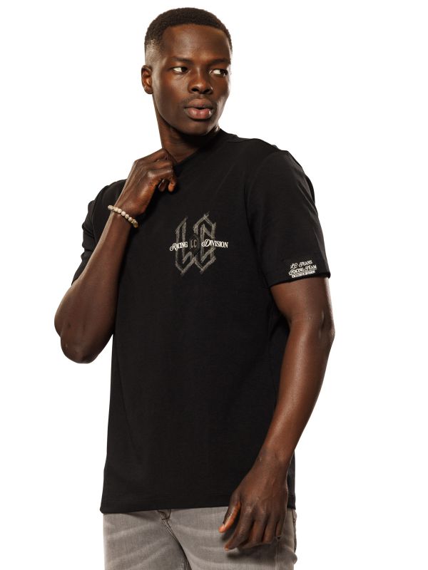 טי שירט קצרה לגברים הדפס RACING DIVISION