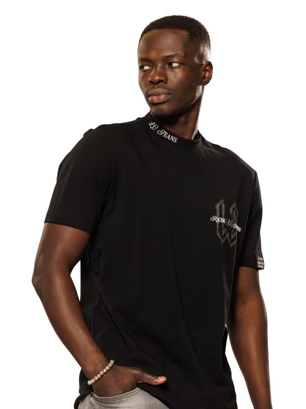 טי שירט קצרה לגברים הדפס RACING DIVISION