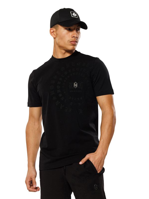 טי שירט קצרה לגברים בהדפס CIRCLE