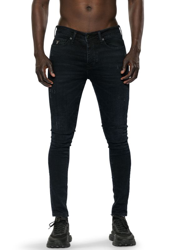 מכנסי ג’ינס סקיני בצבע שחור לגברים