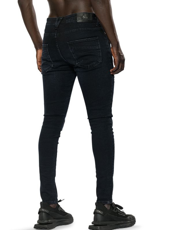 מכנסי ג’ינס סקיני בצבע שחור לגברים