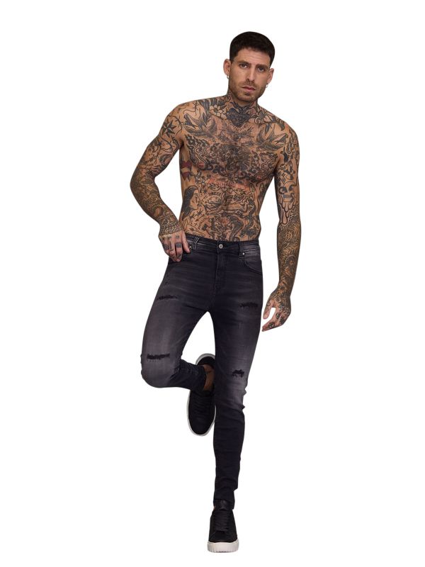 ג’ינס ELEVEN לגברים במראה אורבני ומשופשף