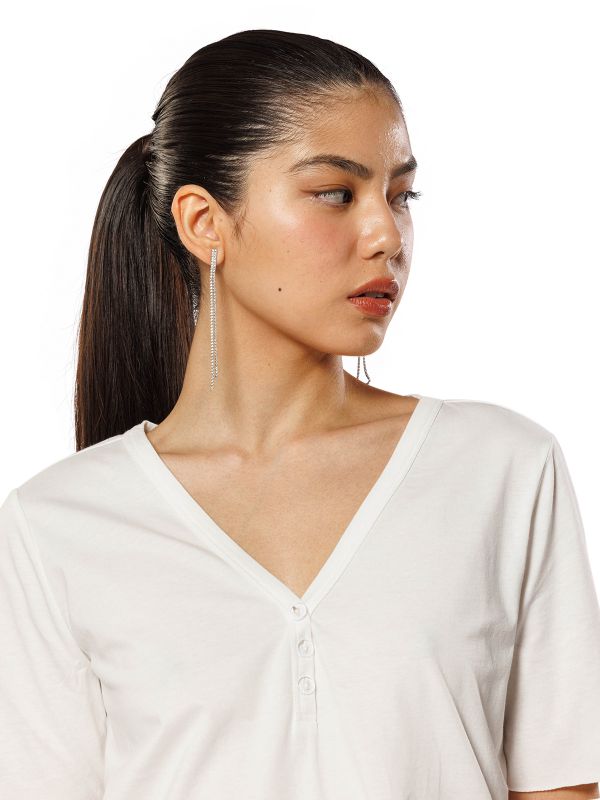 טי שירט אה סימטרית לנשים