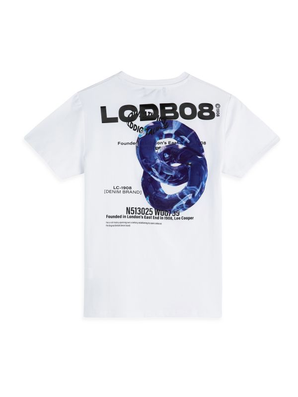 טי שירט קצרה עם הדפס דו צדדי לילדים