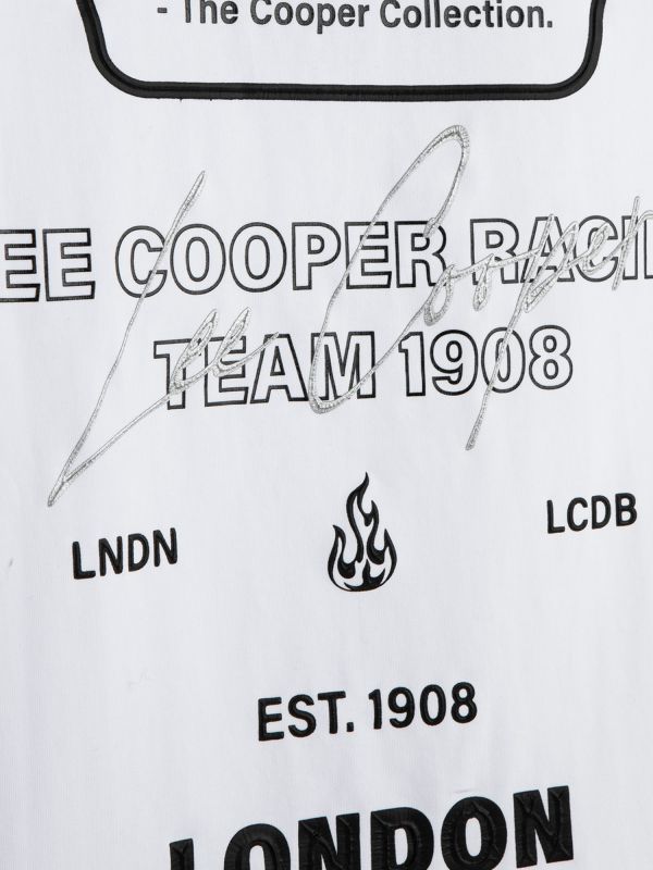 טי שירט קצרה עם הדפס כיתובים דו צדדי לילדים