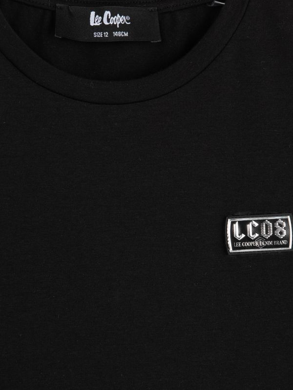 טי שירט קצרה עם הדפס דו צדדי לילדים