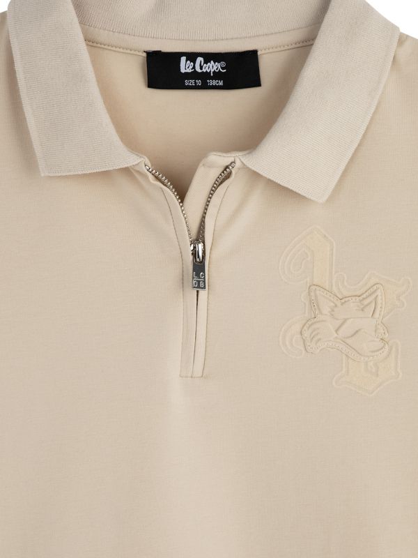 חולצת פולו קצרה עם שרוולים מודפסים לילדים