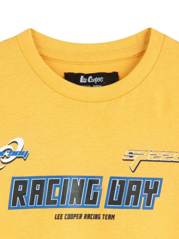 חליפה קצרה עם הדפס לילדים - שחור צהוב