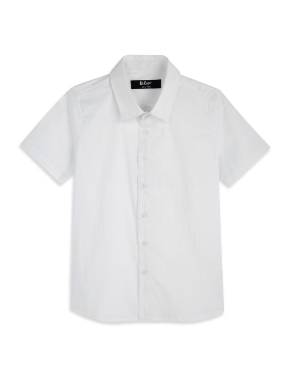 חולצה מכופתרת קצרה עם צווארון לילדים