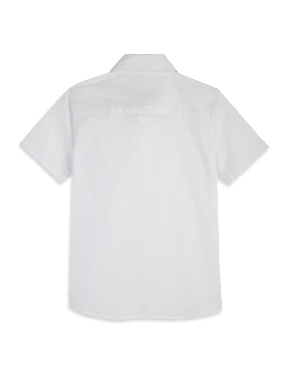 חולצה מכופתרת קצרה עם צווארון לילדים