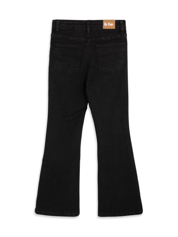 מכנסי ג’ינס ארוכים לילדות -שחור