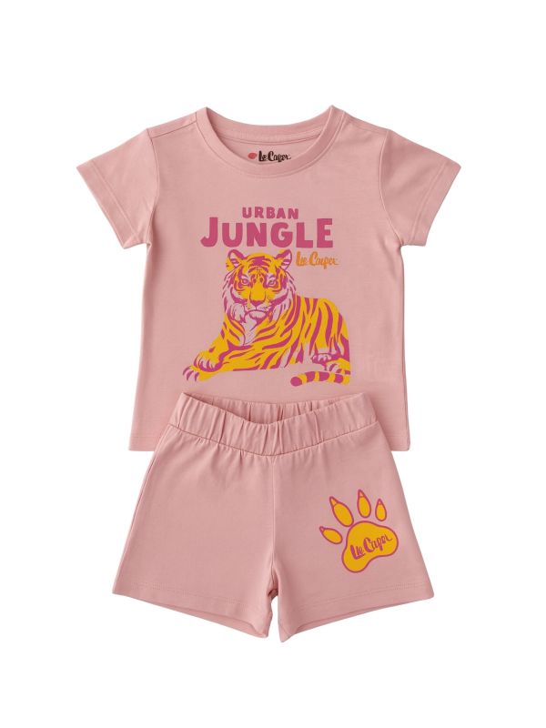 חליפת הדפס קצרה לילדות