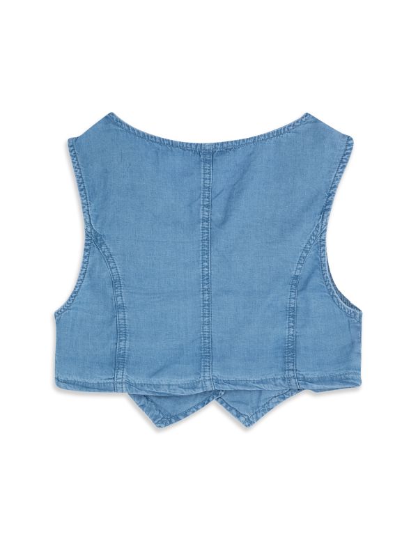 וסט ג’ינס עם כפתורים לילדות