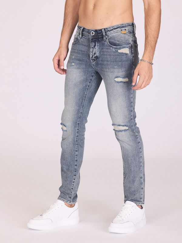 ג’ינס סקיני עם קרעים לגברים