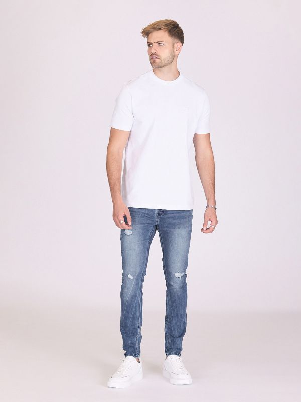 ג’ינס בהיר בגזרה צמודה לגברים