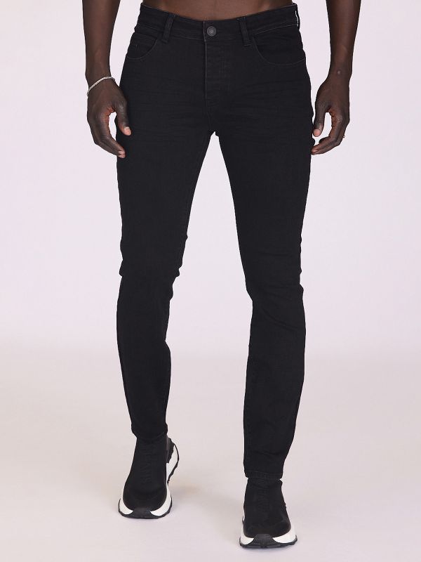 ג’ינס שחור חלק לגברים