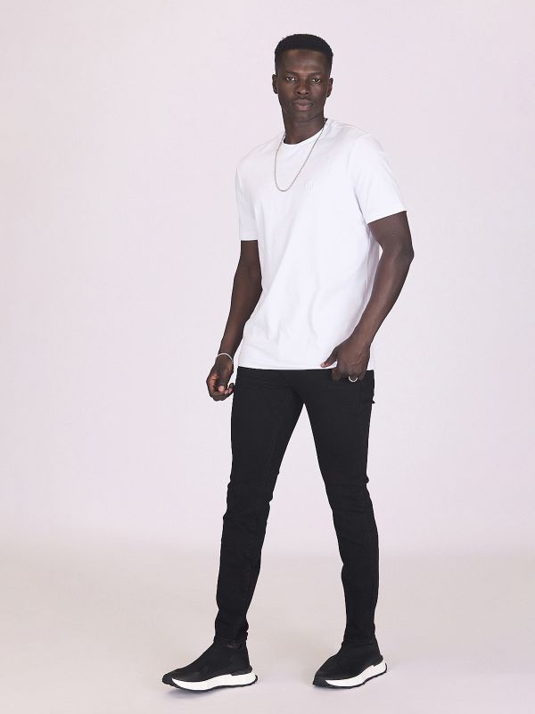 ג’ינס שחור חלק לגברים