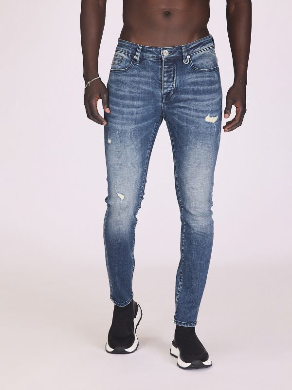 ג’ינס קרוע בגזרה צרה לגברים