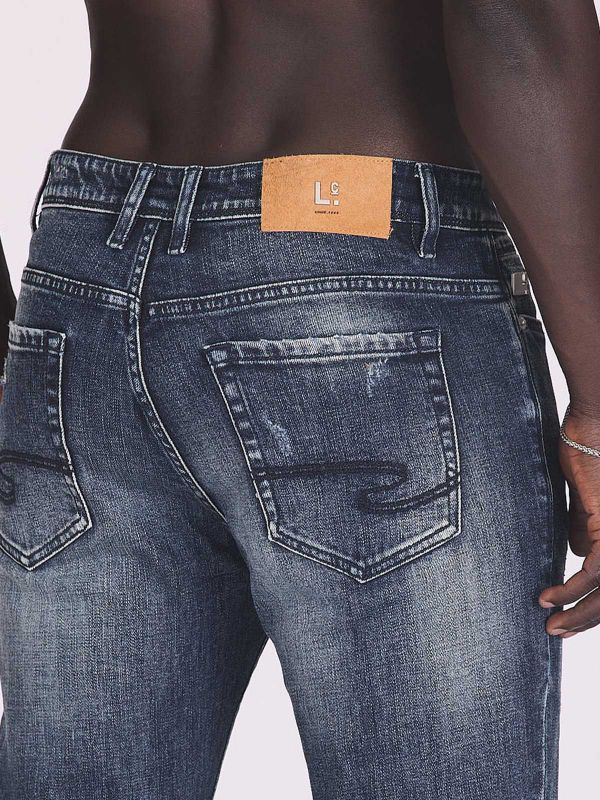 ג’ינס משופשף קרוע לגברים