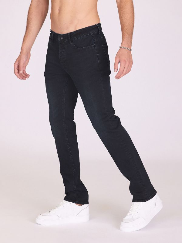 ג’ינס שחור בגזרה ישרה לגברים