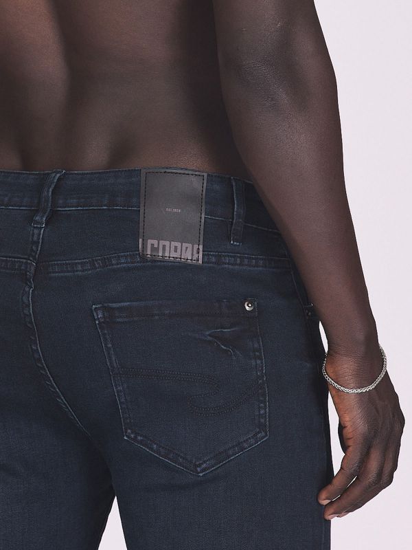 ג’ינס משופשף עם הדפס לגברים