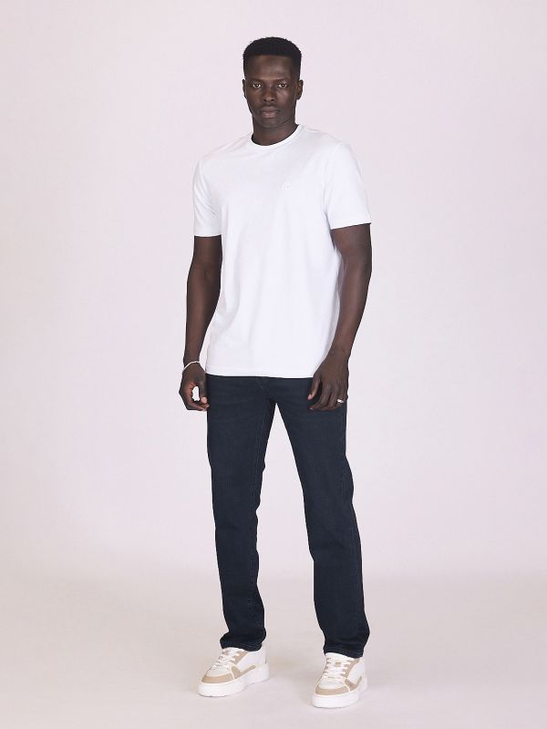 ג’ינס משופשף עם הדפס לגברים