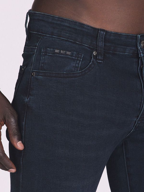 ג’ינס משופשף עם הדפס לגברים