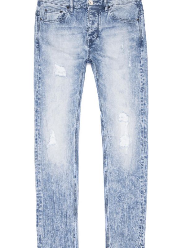 ג’ינס משופשף עם הדפס לגברים