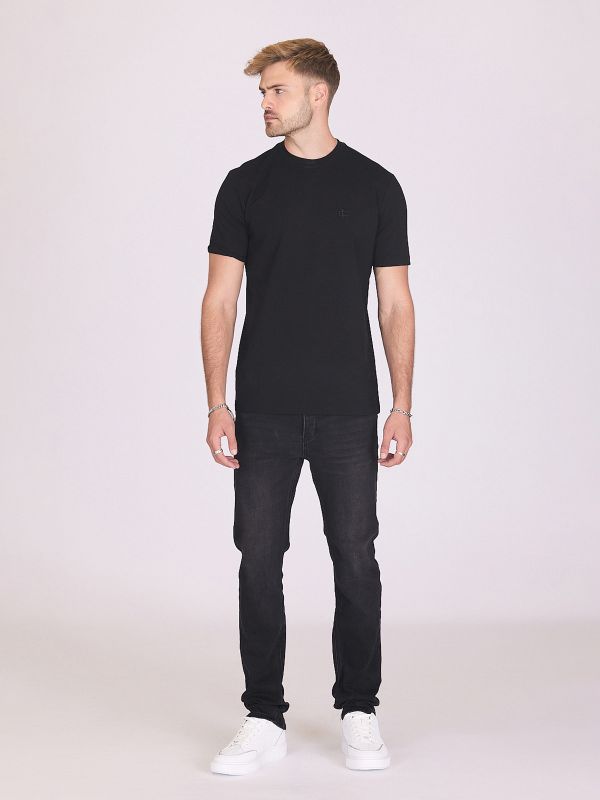 ג’ינס שחור בגזרה ישרה לגברים