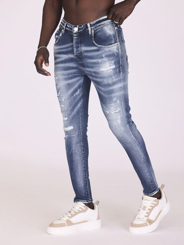 ג’ינס צמוד ומשופשף לגברים