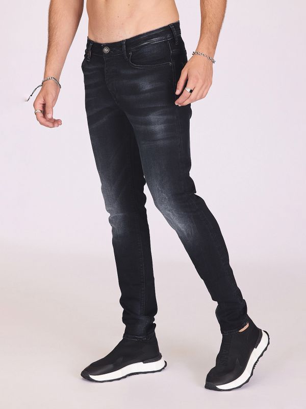 ג’ינס כהה עם שפשופים לגברים