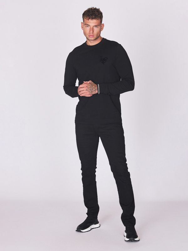 חולצת טי ארוכה עם הדפס לגברים