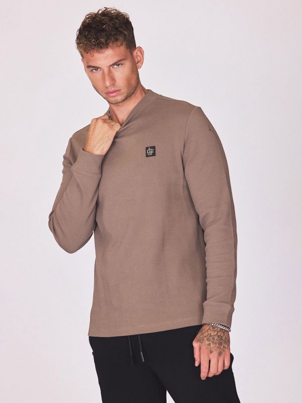 חולצת טי ארוכה עם רוכסן לגברים