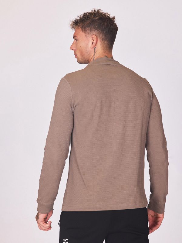 חולצת טי ארוכה עם רוכסן לגברים